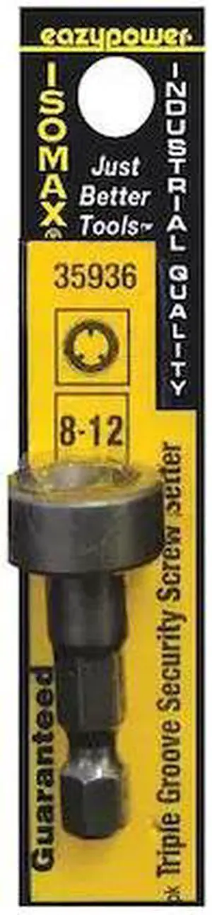 ZORO SELECT 35936 Triple Groove Security Bit,SAE,1/4"