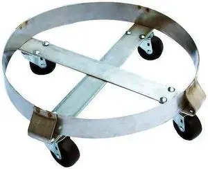 ZORO SELECT 6FVH5 Drum Dolly,800 lb.,6-1/2 In H,30 gal.