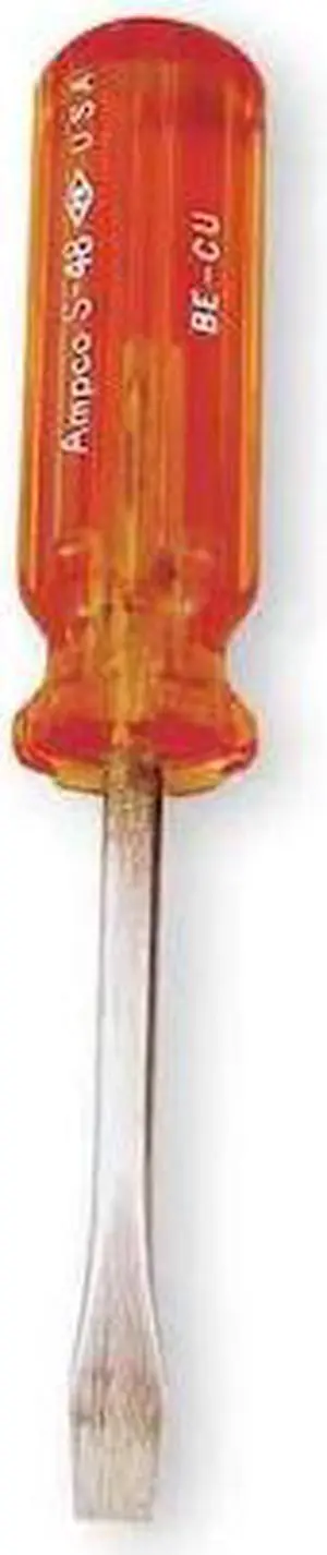 AMPCO SAFETY TOOLS S-50 Non-Sparking Slotted Screwdriver 3/8 in Round