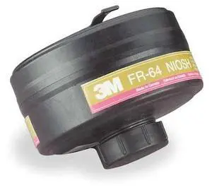 3M FR-64 Gas Mask Canister, AG, AM, CN, CS, MA, OV, P100, Olive/Magenta