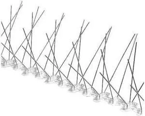 BIRD BARRIER BP-F250 Bird Repellent Spikes, Bird-Flite, 50 ft., Color: Silver