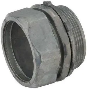 RACO 2846 EMT Grounding Connector, 4 in, Compression, Zinc Alloy, Plain, Gray
