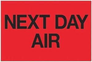 TAPE LOGIC DL1072 Tape Logic® Labels, "Next Day Air", 2" x 3", Fluorescent Red,
