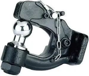 REESE 7411720 Pintle Hook and Ball, Chrome/Black, Reese Towpower