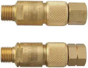 VICTOR 0656-0000 Hose Quick Connect, Brass, 9/16in-18, PK2