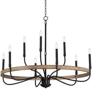 MAXIM LIGHTING 14449DWBK Franklin 9-Light Chandelier