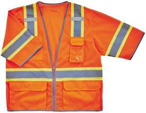 ERGODYNE 8346Z Orange Two-Tone Hi-Vis Class 3 Surveyor