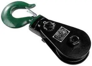 US CARGO CONTROL 4180H8 4180 Snatch Block w/ Hook (3/4" wire x 8" sheave)