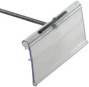 AZAR DISPLAYS 700843 3"W x 1.5"H Flip Scan Label Holder, PK50