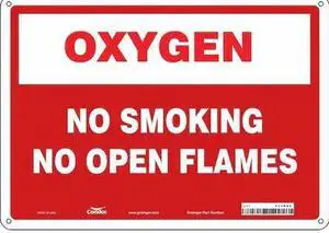 CONDOR 473N86 Safety Sign, 10" H, 14 in W,  Horizontal Rectangle, English,