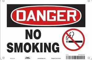 CONDOR 474N96 Safety Sign, 7" H, 10" W,  Vertical Rectangle, English, 474N96