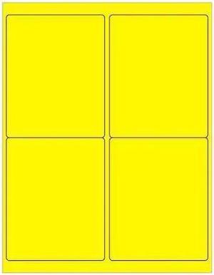 TAPE LOGIC LL181YE Tape Logic Rectangle Laser Labels, 4" x 5", Fluorescent