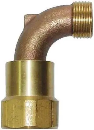 ZORO SELECT 4NDP4 Hose Swivel, 3/4 In MHT x 1 In FPT, Brass