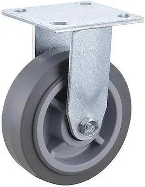 ZORO SELECT 1ULJ7 Rigd Plat Castr,Therm Rubber,6 in,450 lb