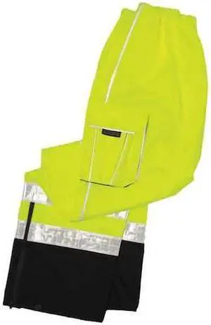 ML KISHIGO RWP106-2X-3X Rain Pant,Refl Piping,Lime,2XL-3XL