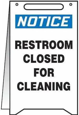 CONDOR 487C94 Floor Sign,12" W,20" H,Plastic