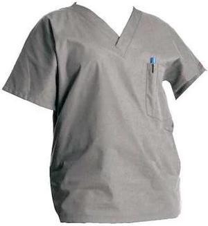 SCRUB ZONE 70221 Scrub Shirt,M,Gray,Womens