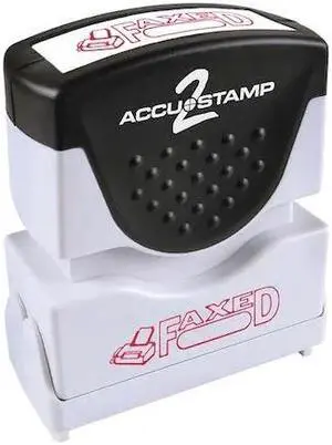 ACCUSTAMP 2 038848 Microban Message Stamp, Faxed, 3/16"