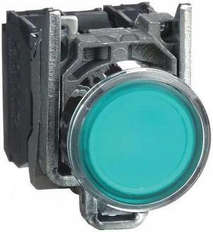 SCHNEIDER ELECTRIC XB4BW33G5 Illuminated Push Button,22mm,Green