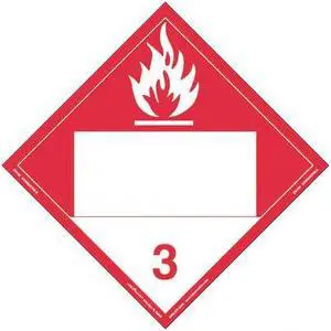 LABELMASTER ZRV9B Combustible Liquid Placard,Vinyl,PK25
