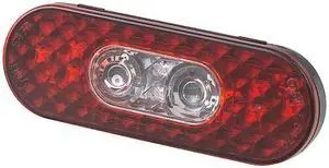 GROTE 54702 Back-Up Light,LED,Red/Clear