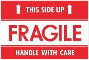 TAPE LOGIC DL2156 Tape Logic® Labels, "Fragile - This Side Up - HWC", 2" x 3",