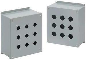 Hoffman E1PBX Enclosure for 1 30.5 mm Pushbutton, Extra Deep, Steel, Gray