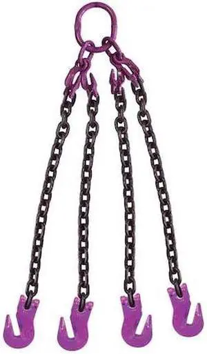 US CARGO CONTROL 932G100QOGA-5 9/32" x 5' - Adjustable 4 Leg Chain Sling w/