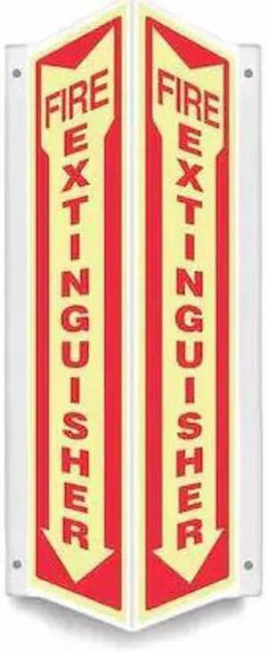 CONDOR 480Z23 High Visibility Safety Sign, 24 in Height, 7 1/2 in Width, PETG,