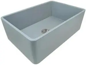 RUVATI RVL2300GR 33"x20" Farmhouse Apron-Front Kitchen Sink Sgl Bowl, Horizon