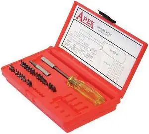 APEX TOOL GROUP 24BITKIT-1PK Hex, Phillips, Pozidriv(R), Robertson Square
