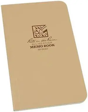 RITE IN THE RAIN 964T All Weather Memo Book,Univ,3-1/2 x 6 in.