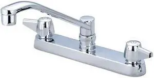 CENTRAL BRASS 80122-A Two Handle Cast Brass Kitchen Faucet, NPSM, Standard,
