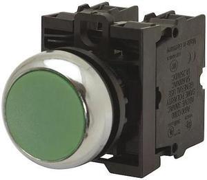 EATON M22-DL-G-K20-G Illuminated Push Button, 22.5 mm, 2NO, Green