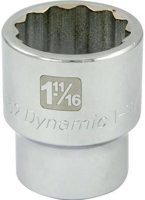 DYNAMIC D099452 1" Drive, 1-11/16" SAE Socket, 6 Points