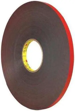 3M VHB592501R 3M 5925 VHB Tape, 25.0 Mil, 1" x 5 yds, Dark Gray, 1/Case