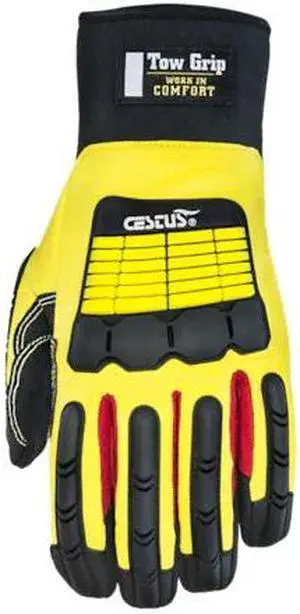 CESTUS 3131-3XL ANSI Cut A3 Impact Gloves, Skid-X Rough Out Coarse Palm, 3XL,PR