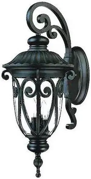 ACCLAIM LIGHTING 2122BK Wall Light,Matte Black,3-Light