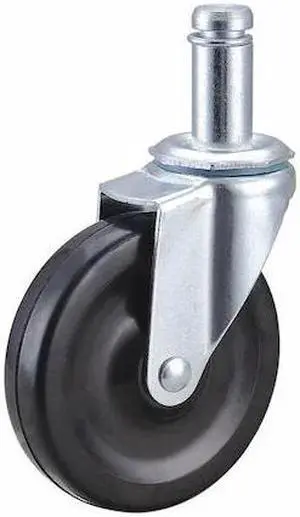ZORO SELECT F1RR04052S-S22 Swivel Stem Caster,Rubber,4 in.,115 lb.
