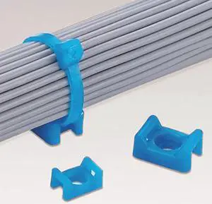 PANDUIT TM3S10-C76 Cable Tie Base,Saddle,Aqua,Tefzel,PK100