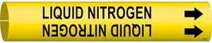 BRADY 4227-C Pipe Mrkr,Liquid Nitrogen,2-1/2to3-7/8In