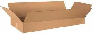 PARTNERS BRAND 36165 Flat Corrugated Boxes, 36" x 16" x 5", Kraft, 15/Bundle