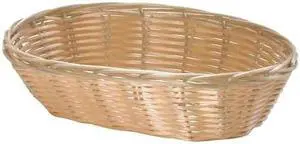 TABLECRAFT 1174W Handwoven Basket,Oval, Natural,PK12
