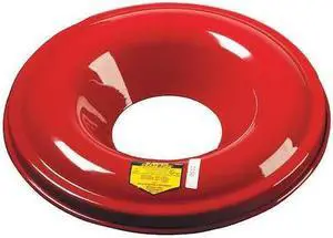 JUSTRITE 26355 Utility Drum Top,Cease-Fire,Red,Metal