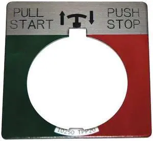 EATON 10250TPP2 Legend Plate, Push/Pull, Start/Stop EATON 10250TPP2 Legend Plate, Push/Pull, Start/Stop