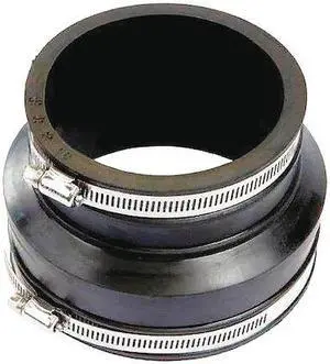 ZORO SELECT DX1070-44 Flexible Corrugated Coupling,Plastic