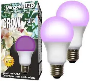 MIRACLE LED 602129 Red & Blue Spectrum Hydroponic LED Ultra Grow Light Replace