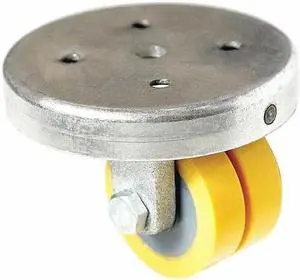 ZORO SELECT 4W778 Dual Wheel Castr,Plyurthan,2 in.,350 lb.