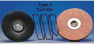 MERIT 69957399620 Quick Change Disc,AlO,1in,120G,TS,PK100
