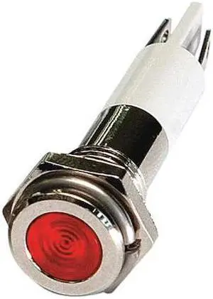 ZORO SELECT 24M070 Flat Indicator Light,Red,120VAC